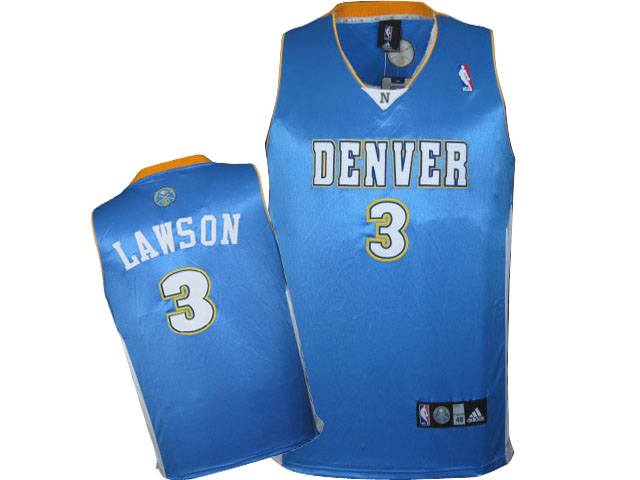 Excellent NBA Denver Nuggets Ty Lawson Swingman Road Adidas Jerseys